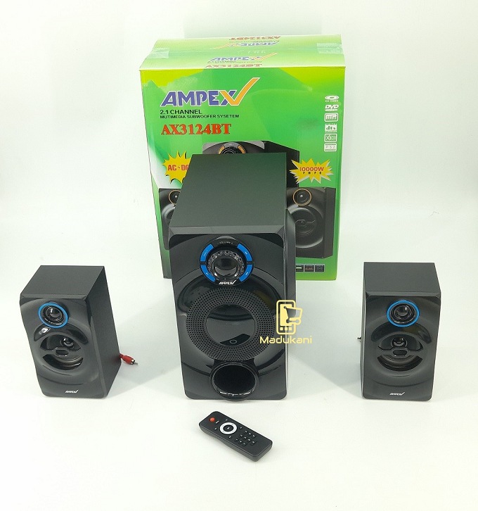Ampex AX3124BT 2.1 Channel Multimedia Speaker Subwoofer System